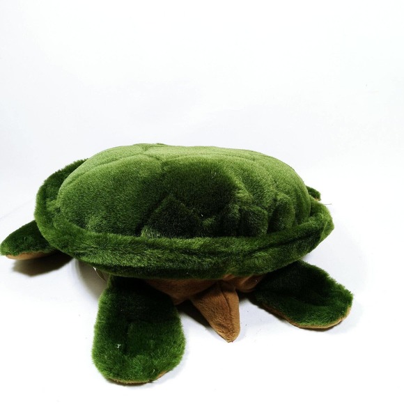 JLI Green Plush TURTLE 1994 Cute 13" Realistic Stuffed Animal - Picture 2 of 6